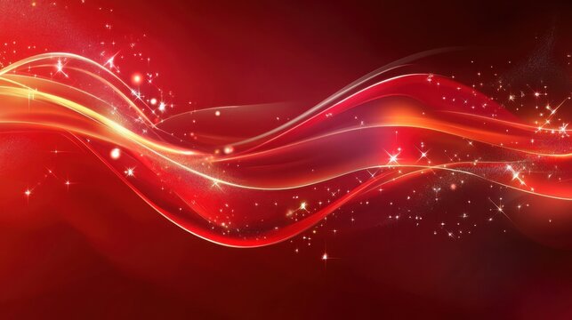 New Year's theme against a red background