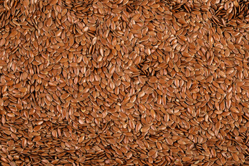 flaxseed as a background. Top view. Flat lay