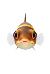Montessori Flashcards Clipart Kawaii Lanternfish Clipart isolated on a white background. Suitable for animal flashcard, alphabet flashcards