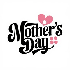 Mothers Day Design Featuring A Heart And Flower