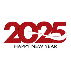 2025 abstract happy new year transparent.
