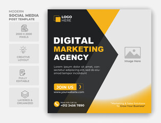 Digital marketing agency and corporate social media post template