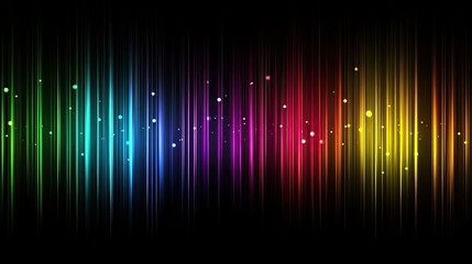 Vibrant Colorful Spectrum with Glowing Lights and Vertical Stripes