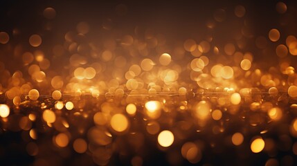 Abstract Golden Bokeh Background