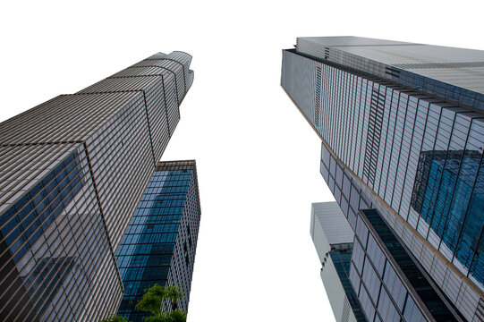 Modern Office Buildings upside view with no background PNG