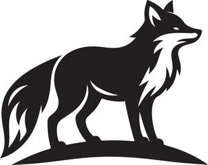 Fox art design on white background