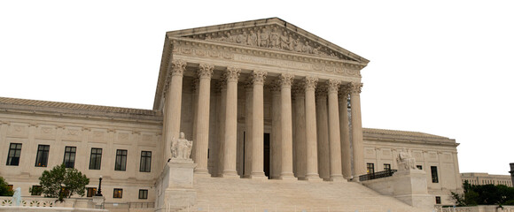 American Supreme Court Building isolated on PNG with no background