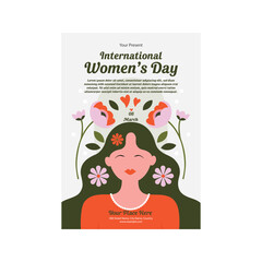 Vector Illustration of international women's day flyer