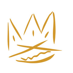 Hand draw of crowns with gold color for your graphic assets