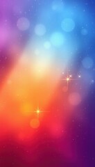 a close up of a colorful background with stars and blurry