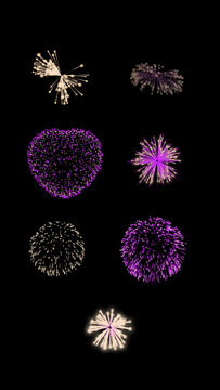 Fireworks New Year Vertical Transparent Motion Overlay MOGRT 34