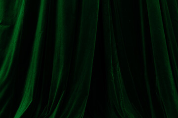 Green curtain in theatre background