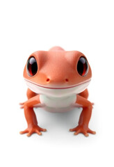 Fototapeta premium Montessori Flashcards Clipart Kawaii Salamander Clipart isolated on a white background. Suitable for animal flashcard, alphabet flashcards