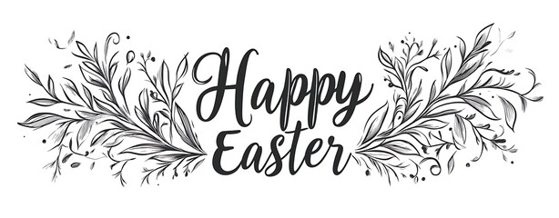 Happy Easter written in a handwritten font