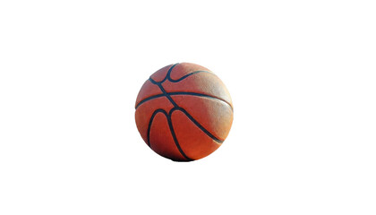 Basketball full details isolated on white background, Basketball sports equipment on white With png file.