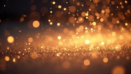 The image is an abstract background with a dark blue and gold color scheme.The image has a dreamy and ethereal quality, with the gold color dominating the background.