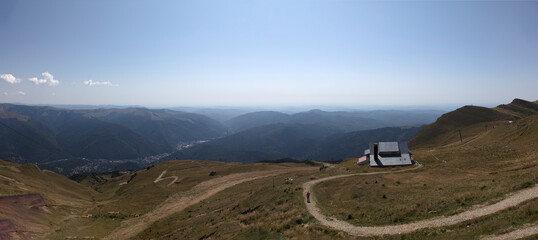 Fototapeta premium Romania landscape on a cloudy summer day