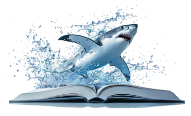 PNG Shark shark book splash.
