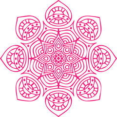 Beautiful flower art and mandala vector design