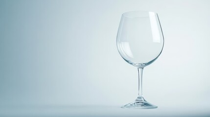 Elegant Empty Wine Glass on Clean Background