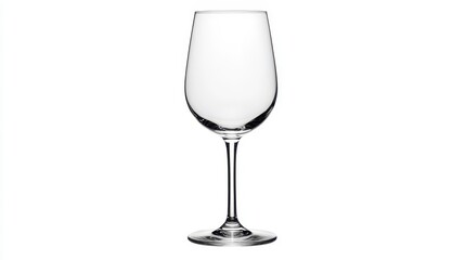 Polished Empty Wine Glass on Clean Background