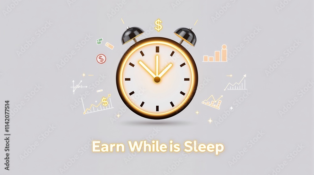 Aufkleber exploring passive income: strategies to earn while you sleep and create financial freedom