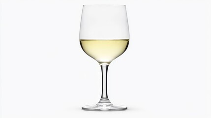 Minimalistic Transparent Wine Glass on a Light Background
