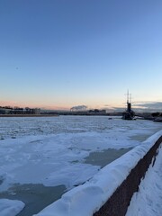 Beautiful ship on the river