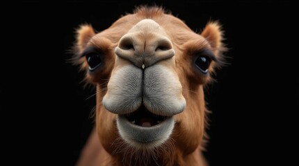 Obraz premium Camel Portrait with Intense Eyes