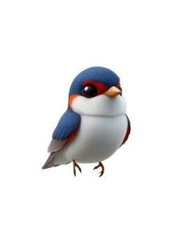 recommend clip art: Montessori Flashcards Clipart Kawaii Swallow Clipart isolated on a white background. Suitable for animal flashcard, alphabet flashcards
