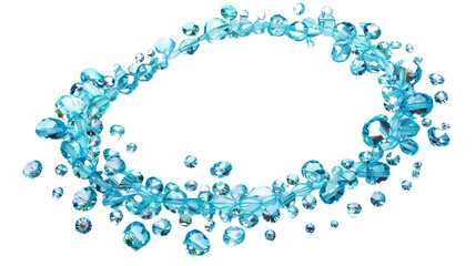 Delicate Turquoise Anklet on transparent background PNG.