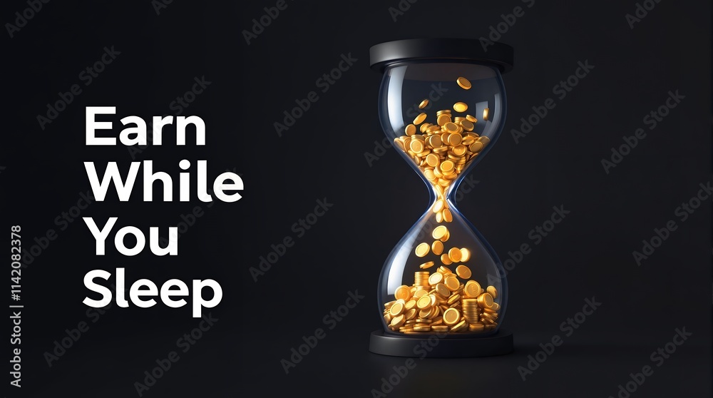 Aufkleber achieving financial freedom through passive income: learn how to earn while you sleep and build weal