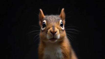 Curious Squirrel Close-Up