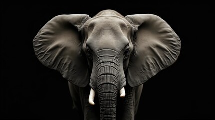 Fototapeta premium Wise Elephant with Dark Eyes