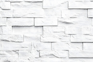 Fototapeta premium Abstract white brick wall texture background, light gray or soft gray color for modern interior design