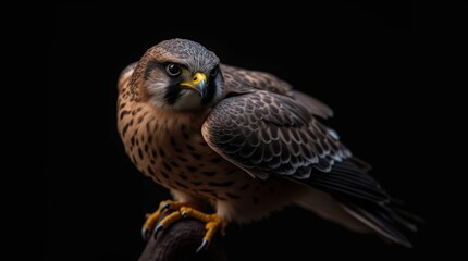 Obraz premium A Falcon at Rest: A Hyper-Realistic Macro Photograph