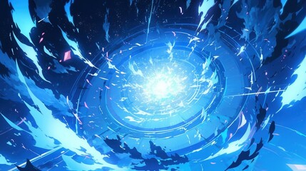 Abstract Blue Energy Vortex