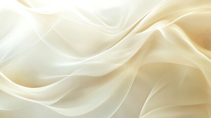Obraz premium Elegant Draped Creamy Beige Fabric Abstract Background