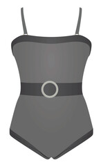Grey swim suit. vector illustration