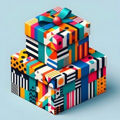 pattern with colorful gift boxes for christmas  festivals
