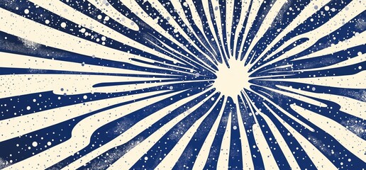 Abstract Blue and White Burst Background