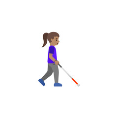 Fototapeta premium Person with White Cane Emoji 