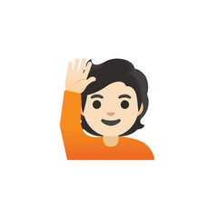 Person Raising Hand Emoji  
