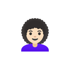 Person with Curly Hair Emoji  
