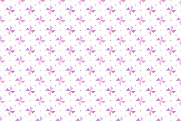 水彩画の可愛い風車柄のシームレスパターン背景