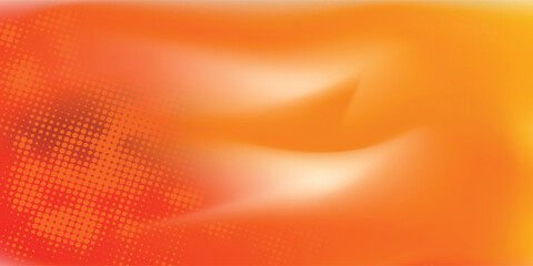 Dots halftone orange color pattern gradient texture with technology digital background. Dots pop art comics with summer background.