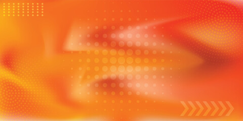 Dots halftone orange color pattern gradient texture with technology digital background. Dots pop art comics with summer background.