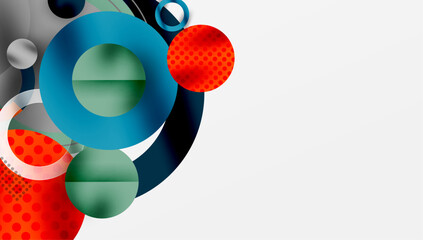 Abstract background - layered geometric shapes with smooth gradients and transparency