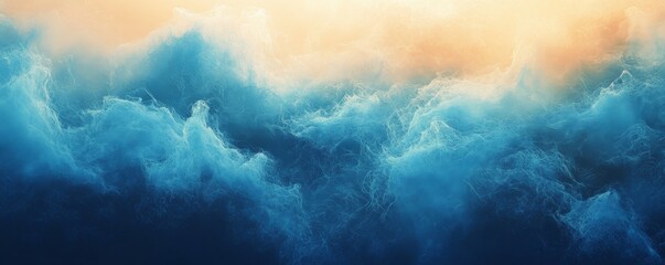 Abstract Blue Digital Background with Fluid Shapes, Generative AI