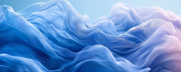 Obraz premium Abstract Blue Digital Background with Smooth Gradients, Generative AI